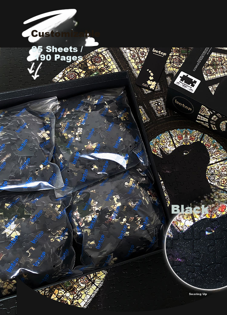 Botop CathedralCat Church Cat Puzzle 1000 Pieces Imported Black Card Flash Stress Relief Toy Birthday Christmas Gift 5