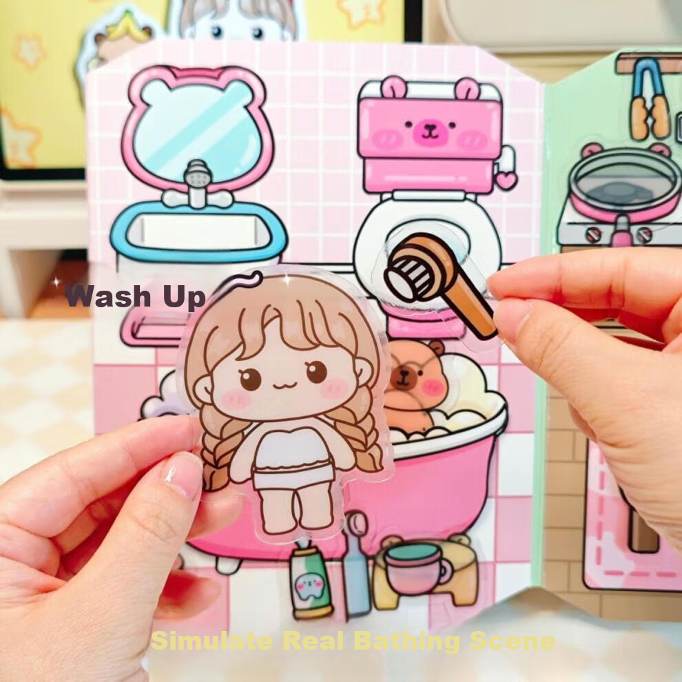 Murcia Early Education Cute Jelly Stickers Capybara Quiet Creative Material Girls Cutout Toy Handmade Stickers 4