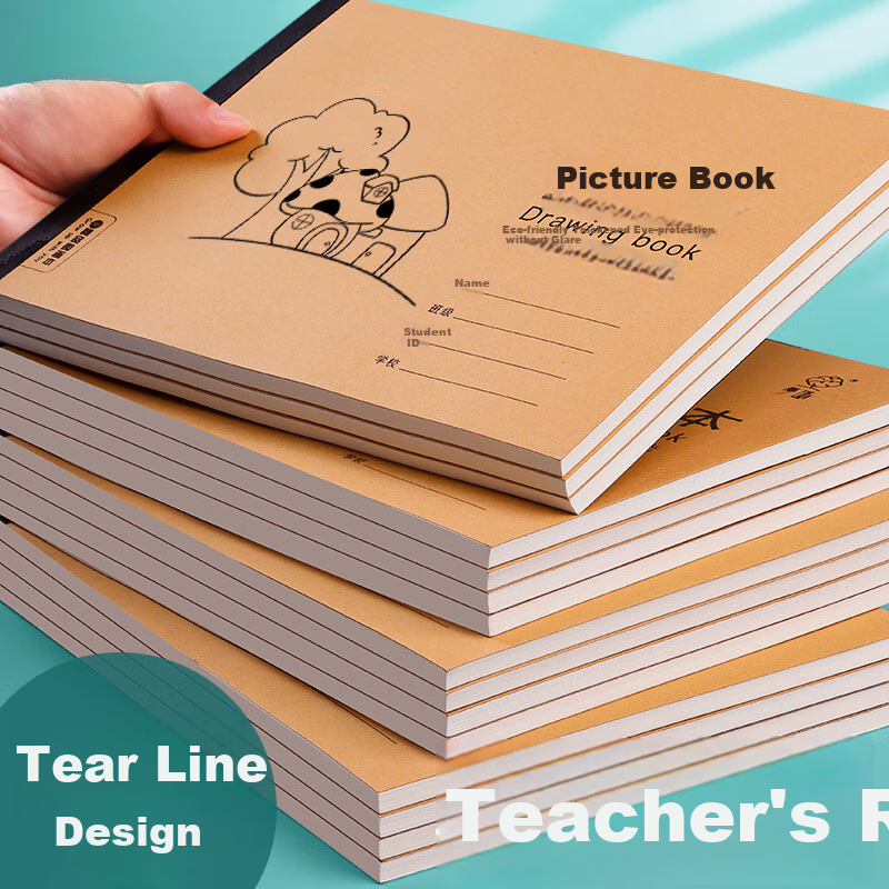 Mili Children's Drawing Book A4 Blank Sketchbook Art Special Kindergarten Primary School Travel Sketch Thickened Sketchbook Back to School Essential Supplies