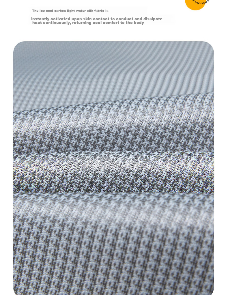 Hodo Antibacterial Ice Silk Cooling Mat Three-Piece Set Cooling Air-Conditioned Mat Home Use 1.5m Fitted Sheet Light Gray 8