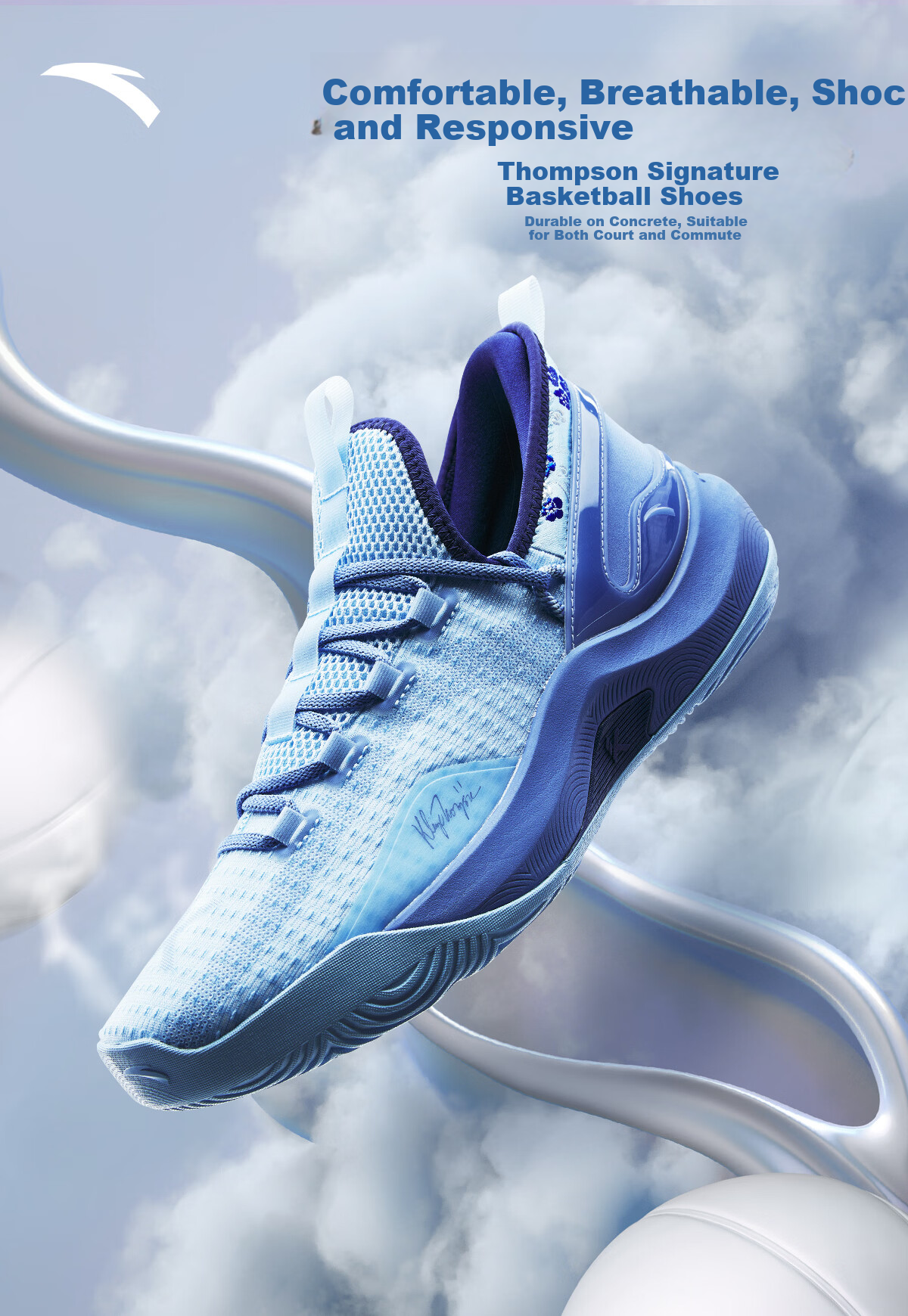 Anta KT-FLY Thompson Men's Basketball Shoes Mesh Low-Top 520 Gift Performance Sneakers 1