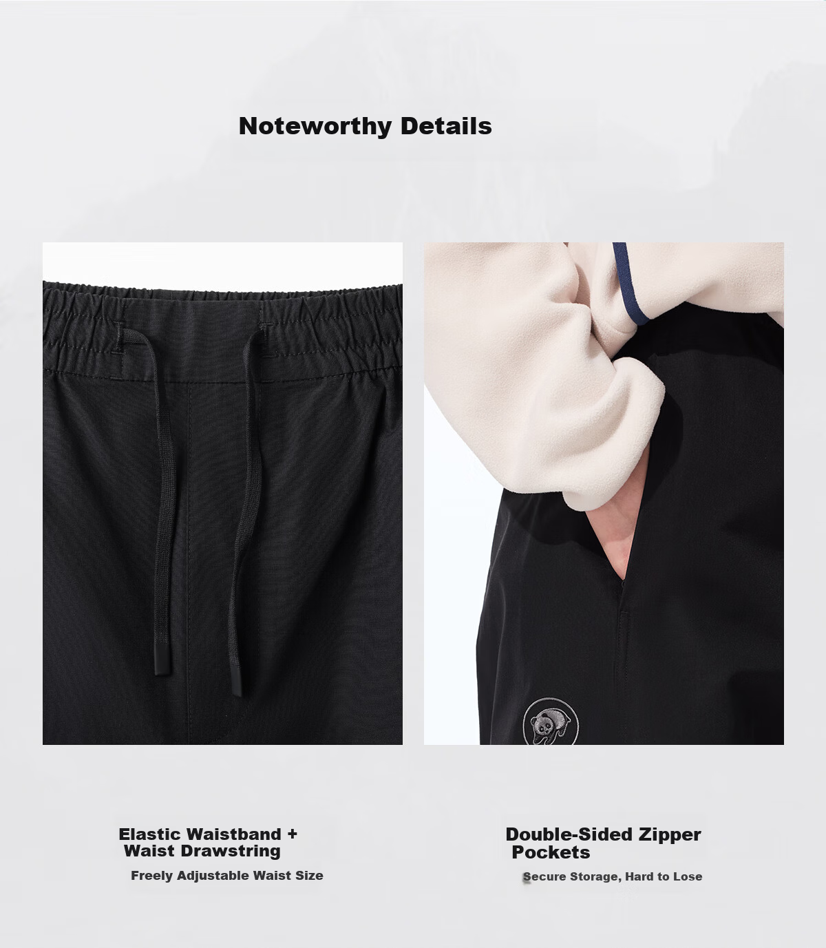Panda Zhang Yuxi Casual Straight-Leg Loose Water-Repellent Hiking Sports Pants Unisex 9226, L 5