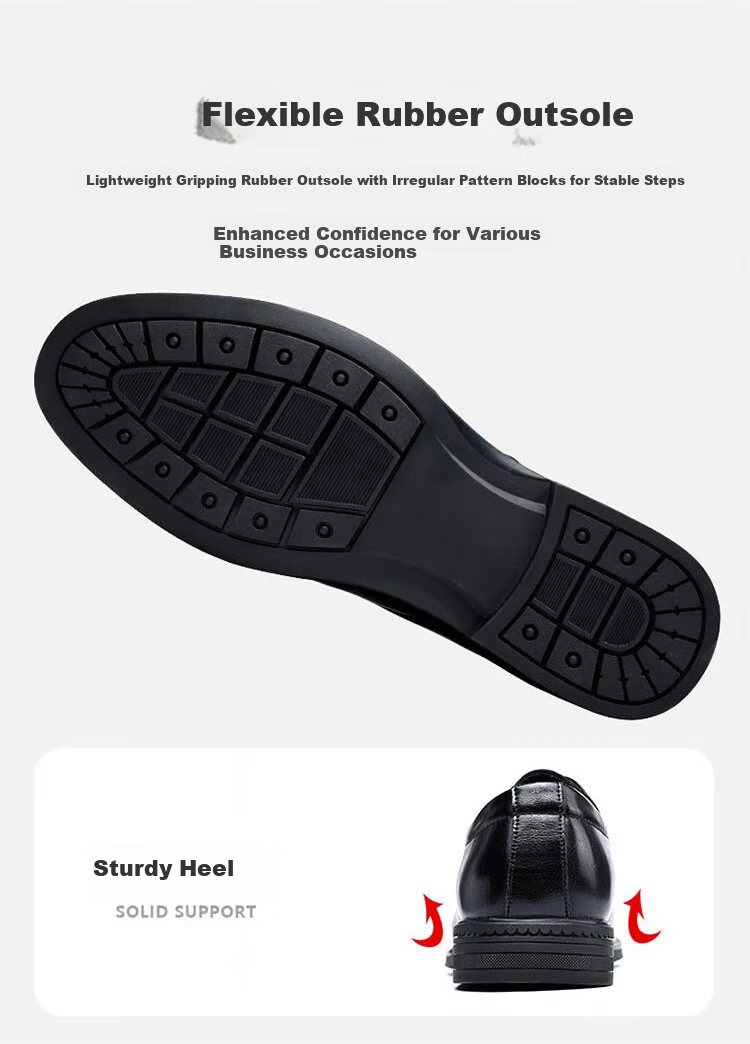 Hengyuanxiang Men's Business Casual Lace-up Derby Dress Work Wedding Shoes J6325 Black 41 7