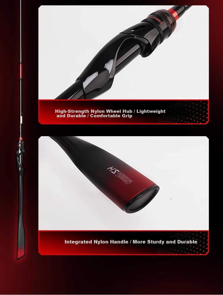 Guangwei Haoshui 2nd Generation Lure Rod Fast Action Bass and Blackfish Fishing Rod 2.1m ML Hardness with Spinning Reel Combo 10