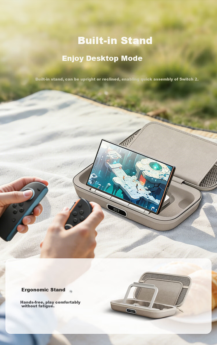 BELKIN Gaming Accessories Switch 2 Storage Case NS2 Cartridge Box Nintendo Protective Cover Protective Bag Shockproof Multi-functional Portable Storage Box Dark Gray 4