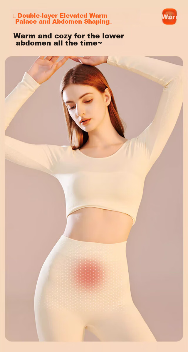XUEXIMAN Women's Thermal Underwear 2025 New Autumn Winter Slimming Body Shaping Warm Set Slim Fit Top and Bottom 15