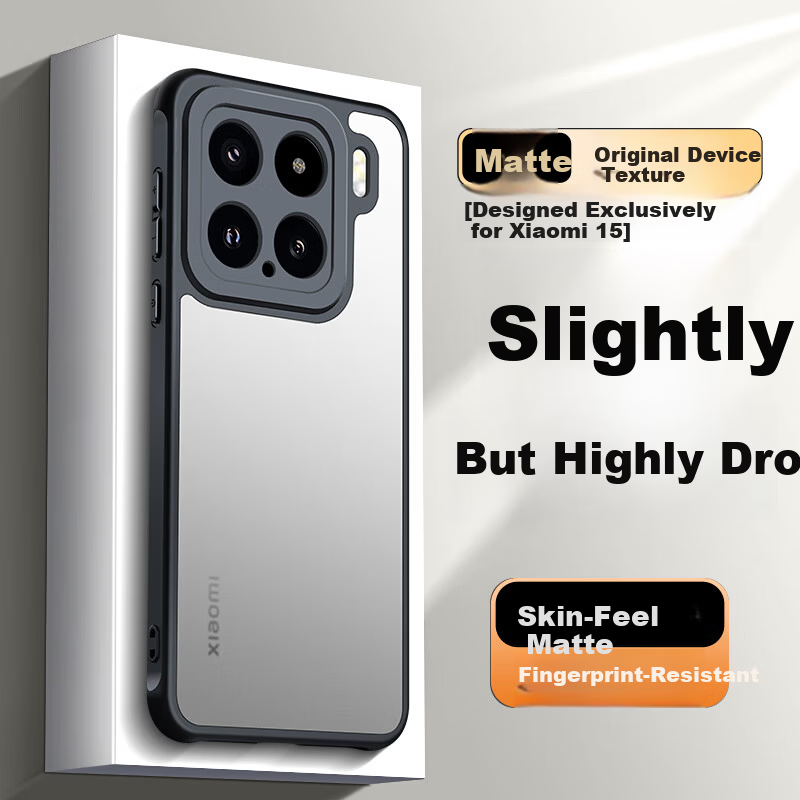 NEYAA Xiaomi 15 Case Full Coverage Ultra-Thin Semi-Transparent Matte Silicone Soft Edge Shockproof Protective Cover for Xiaomi 15, Unisex