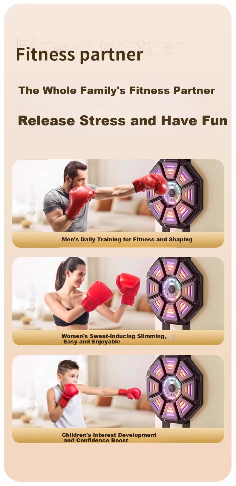 Mi Xiaoshu Smart Music Boxing Machine Wall Target Children's Educational Toy for Boys Students Ages 7-12 Boys Children's Day Birthday Gift 11