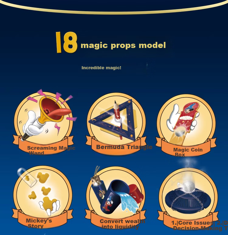 Disney Magic Prop Set Gift Box for Boys Ages 7-14 Children's Day Toy Magic Boy 10th Birthday Gift for Students 5