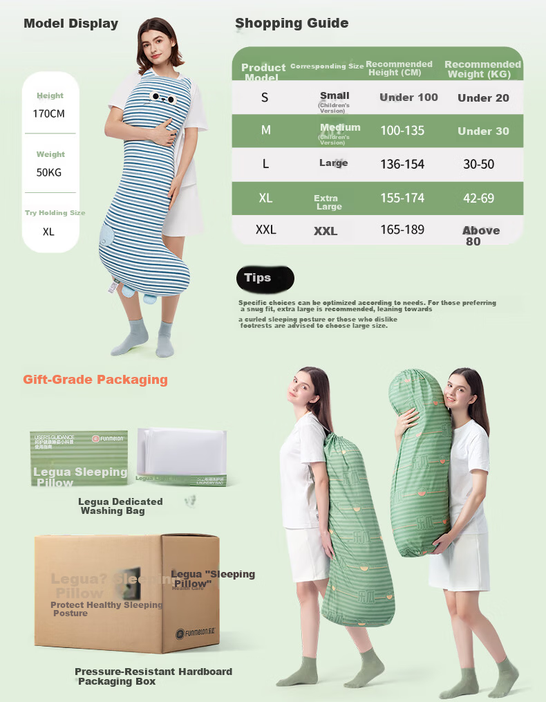 Legua Sleeping Body Pillow Bed-Length Long Pillow Striped Blue Cat Sleeping Companion Doll Side Sleep Leg Hug Pillow Kids Gift 17