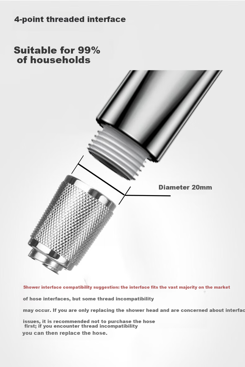 JOMOO Handheld Shower Head Bathroom Pressure-Boosting Silicone Descaling Shower Sprayer with Three Functions S182013 9