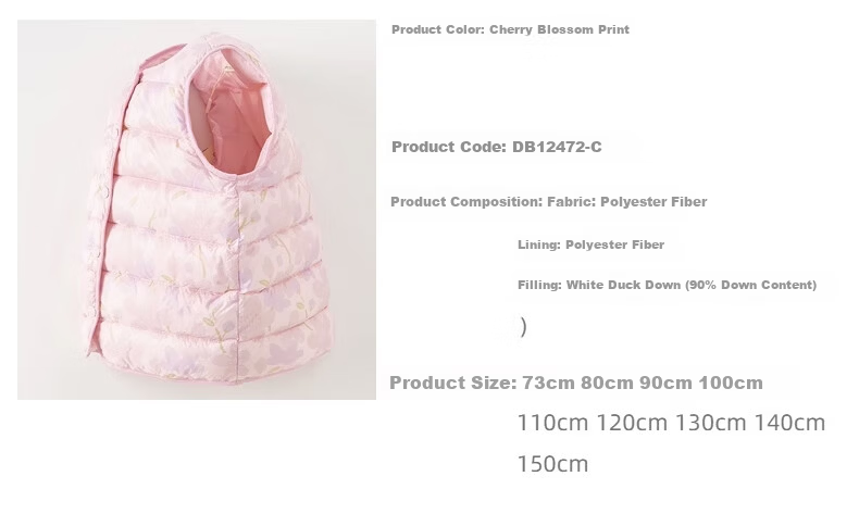 DAVE & BELLA Baby Down Vest Winter Thickened Down Innerwear for Boys and Girls Children 2