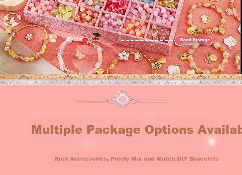 Luoli Girl Birthday Gift Children's Ancient Style Beaded DIY Bracelet Craft Kit for Girls Ages 7-14 Jewelry Box 9