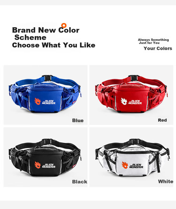 Alien Monster Blue Core Motorcycle Waist Bag Chest Bag Waterproof Riding Gear Protective Multifunctional Storage Bag Large Capacity Blue 13