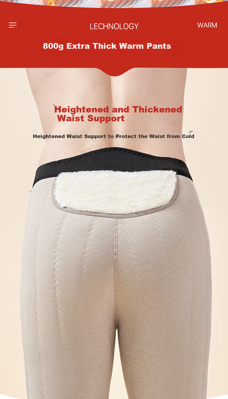LangSha Autumn New Men's Cotton Pants Winter Thickened Fleece Warm Leggings Extra Thick Knee Protection Middle-aged Wool Pants Northeast Style 11