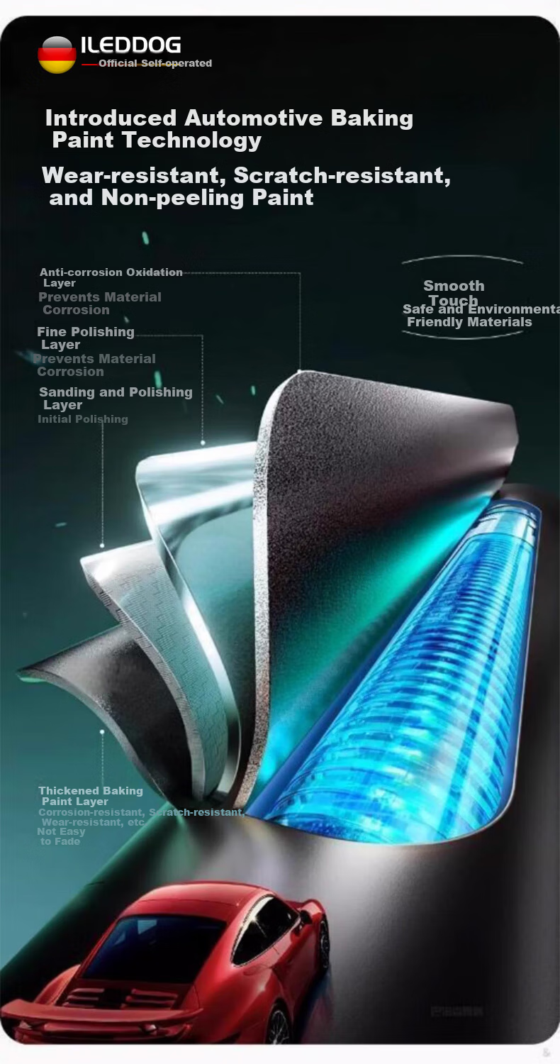 ILeddog [Germany] High-Pressure Shower Head Booster Powerful Water Flow Bathroom Shower Hose Set HL-001 13