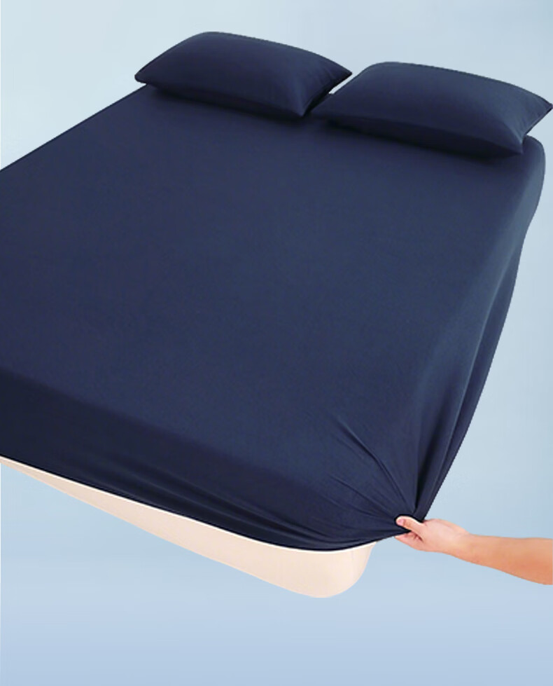 SOMERELLE Class A Knitted Cotton Deep Sleep Fitted Sheet Single Piece Summer Cooling Breathable Mattress Protector Cover 1.5m x 2m 10