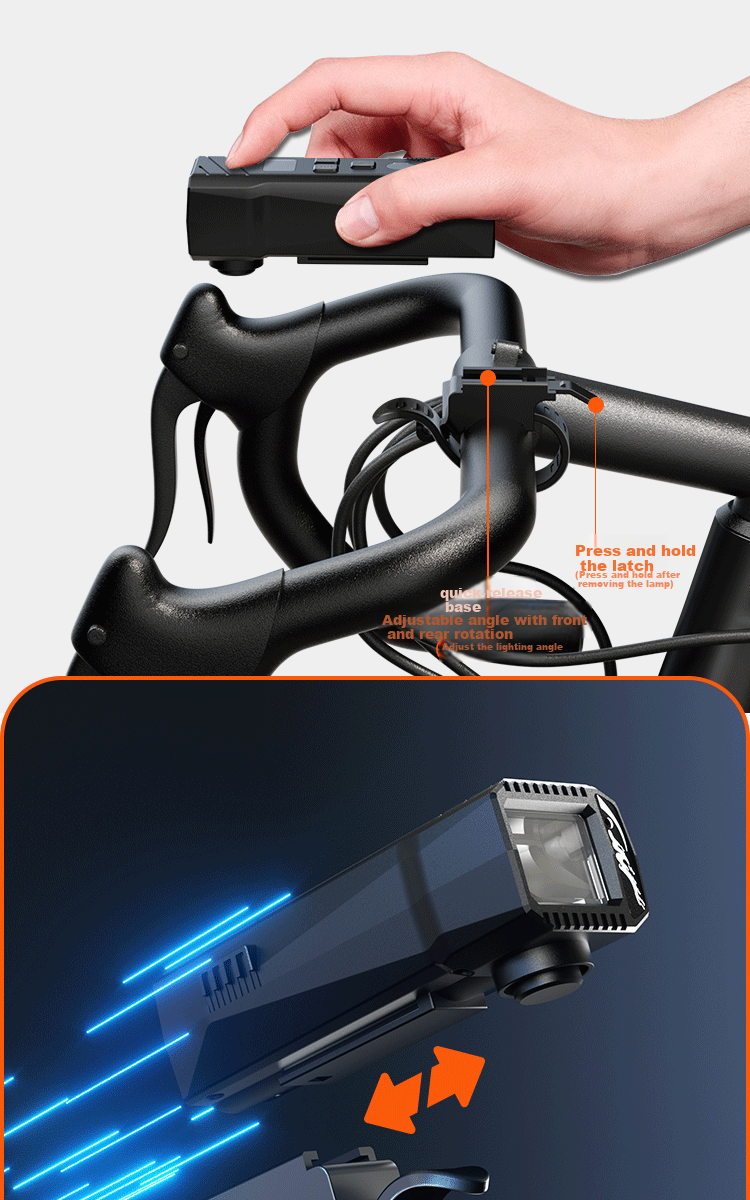Cavalry Bicycle Front Light High Brightness Long Range Rechargeable Flashlight Outdoor Portable Mountain Bike Night Riding Lamp 14