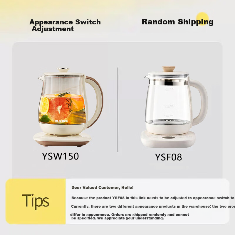 AUX 1.5L Automatic Health Pot Electric Tea Kettle 24H Reservation Multi-Function Smart Temperature Control Flower Tea Maker with 316 Base 1