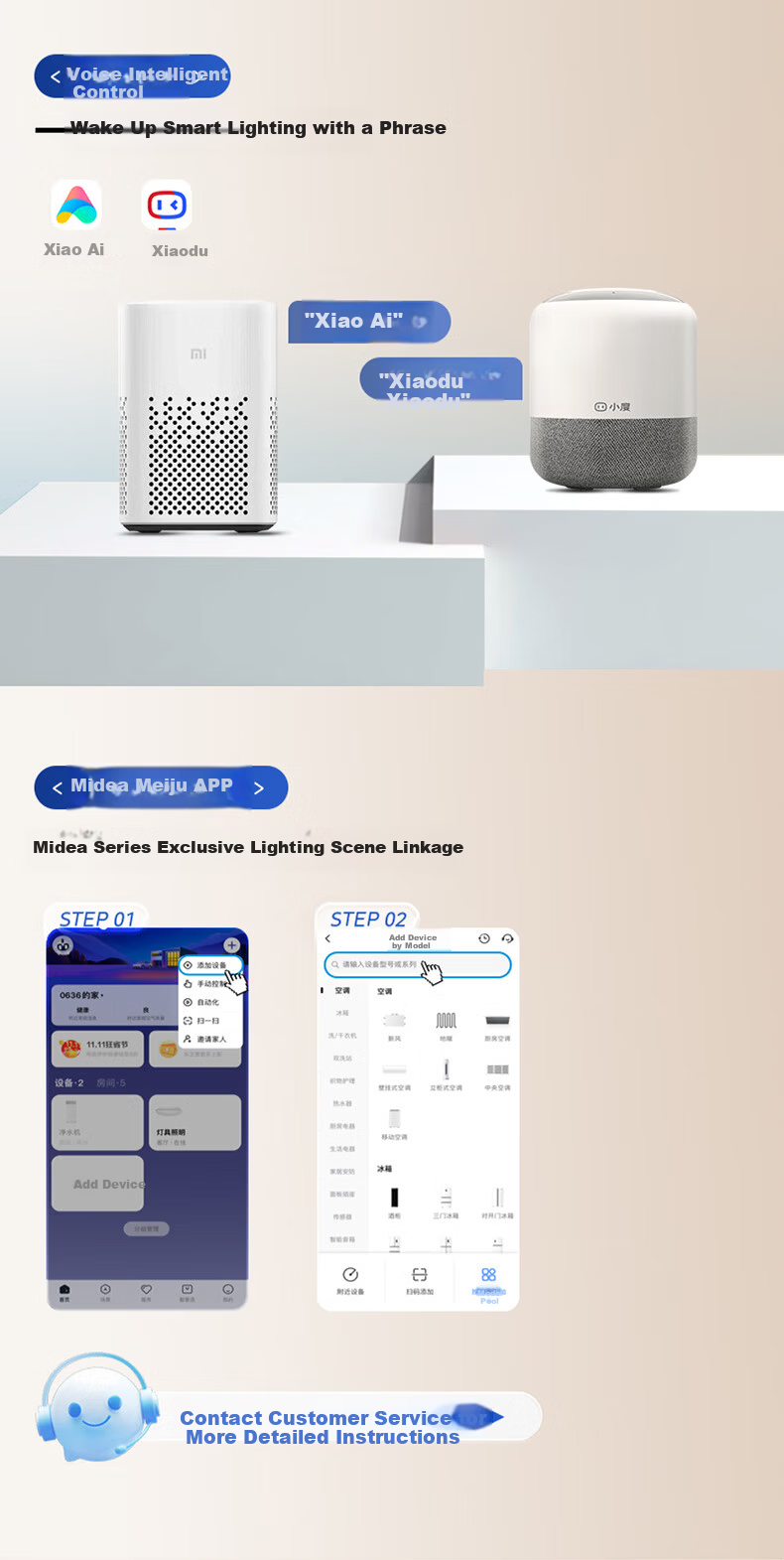 Midea LED Ceiling Light for Living Room, Dining Room, Bedroom, Children's Room, High Color Rendering Index Smart Control Round Lamp Fixture Huiyue White 60W Installation Included 11