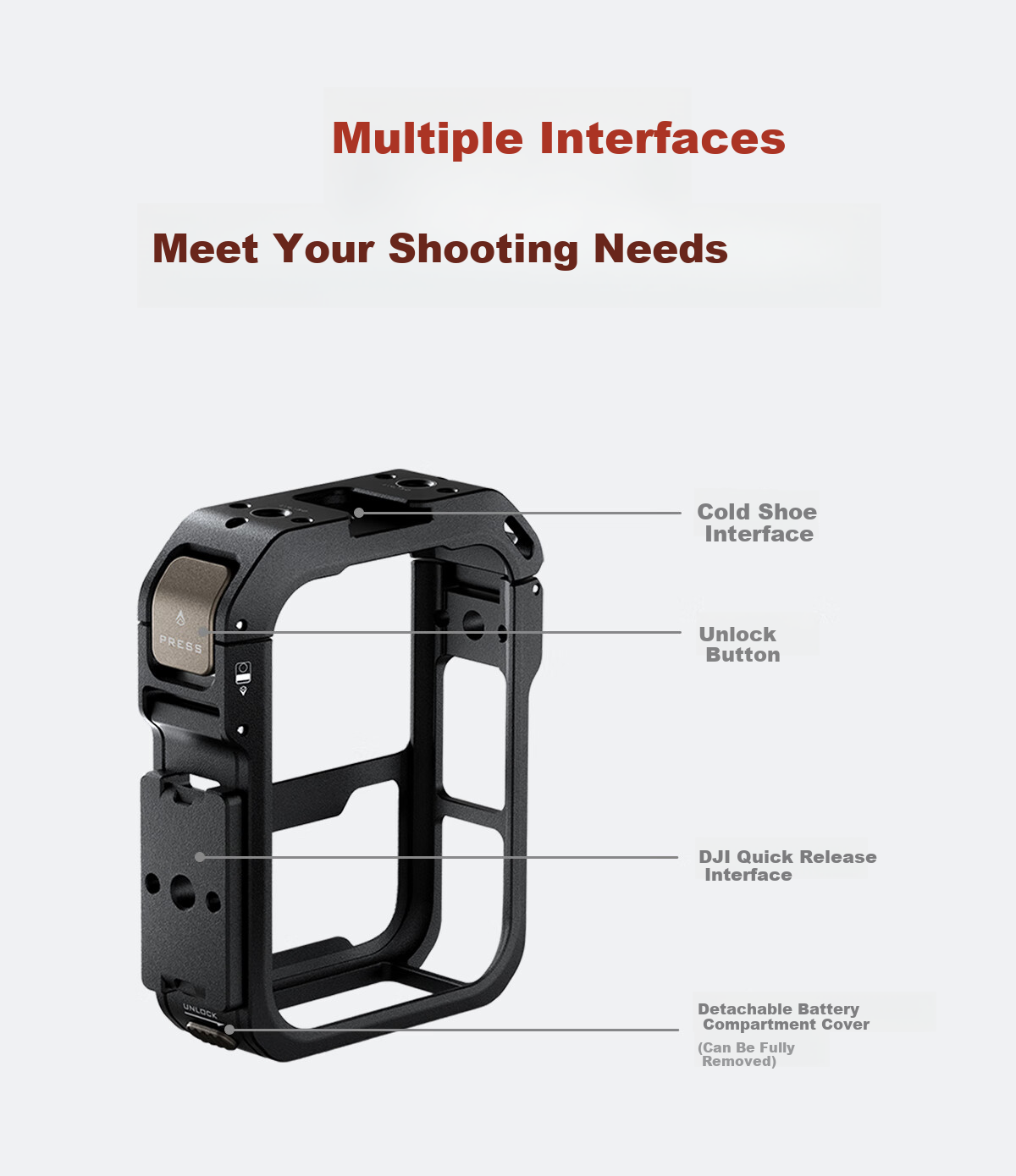 Iron Head Metal Protective Frame for DJI Osmo 360 Panorama Camera Full Cage Horizontal and Vertical Shooting Expansion Kit Photography Cycling Live Streaming Accessories - Horizontal Shooting Set 9