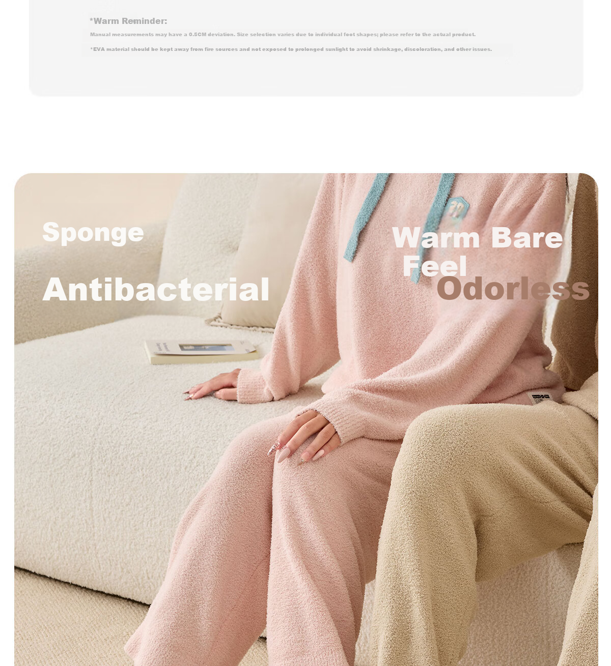 Grace Antibacterial Cotton Slippers Women Autumn Winter 2025 New Indoor Warm Non-slip Thick Sole Plush Slippers Men Couples 5