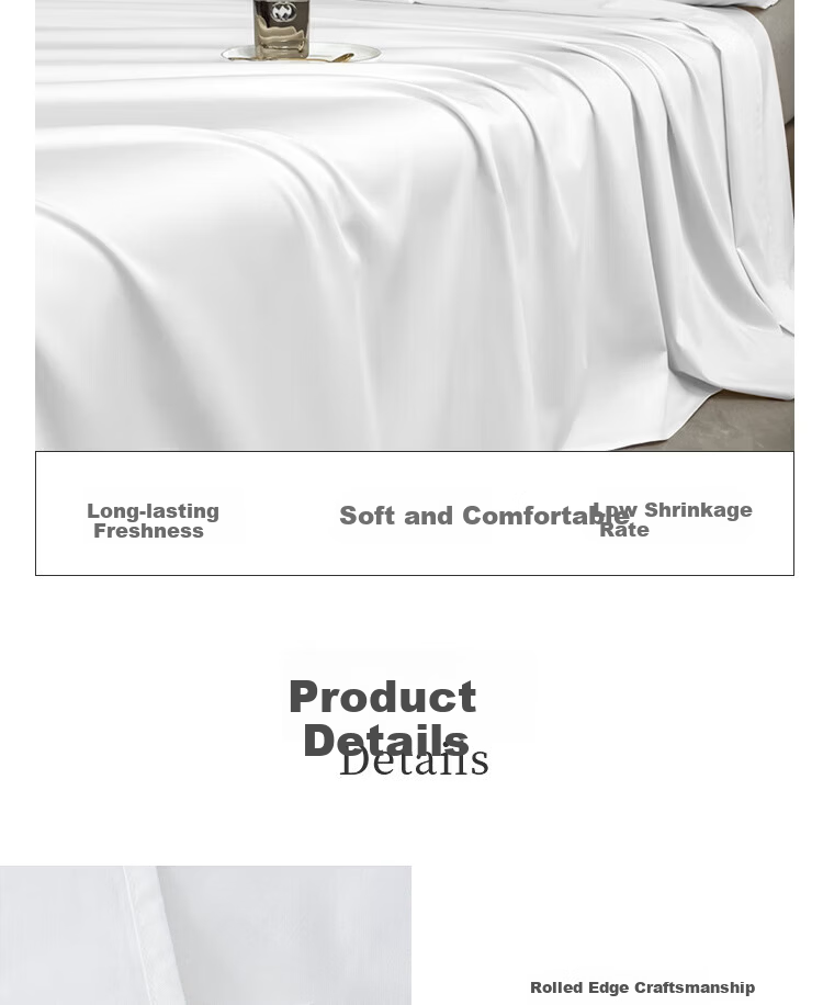 Ranpai Pure Cotton White Hotel Bed Sheet Single Piece, Class A 100-Count Long-Staple Cotton Bed Cover, 1.2-Meter Single Bed 180x230cm 11
