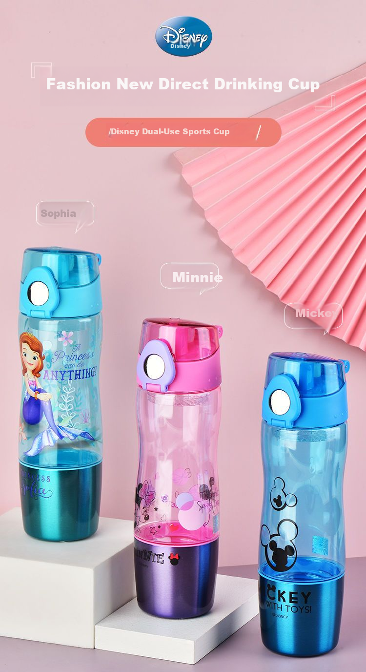 Disney Kids Water Bottle Summer Tea Infuser Portable Student Drinking Sports Bottle 570ml Mickey 1