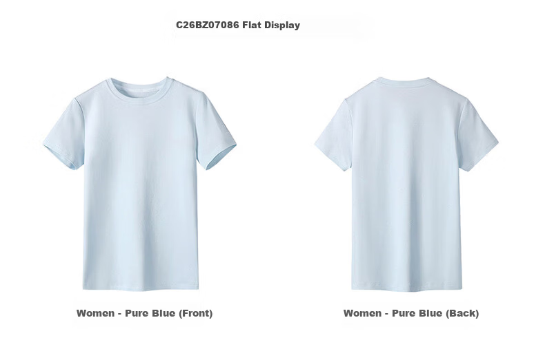 CAMEL Women's Ice Cooling Short Sleeve T-Shirt 10A Antibacterial Breathable Crew Neck Top C26BZ0L7086 Boundless White S 12