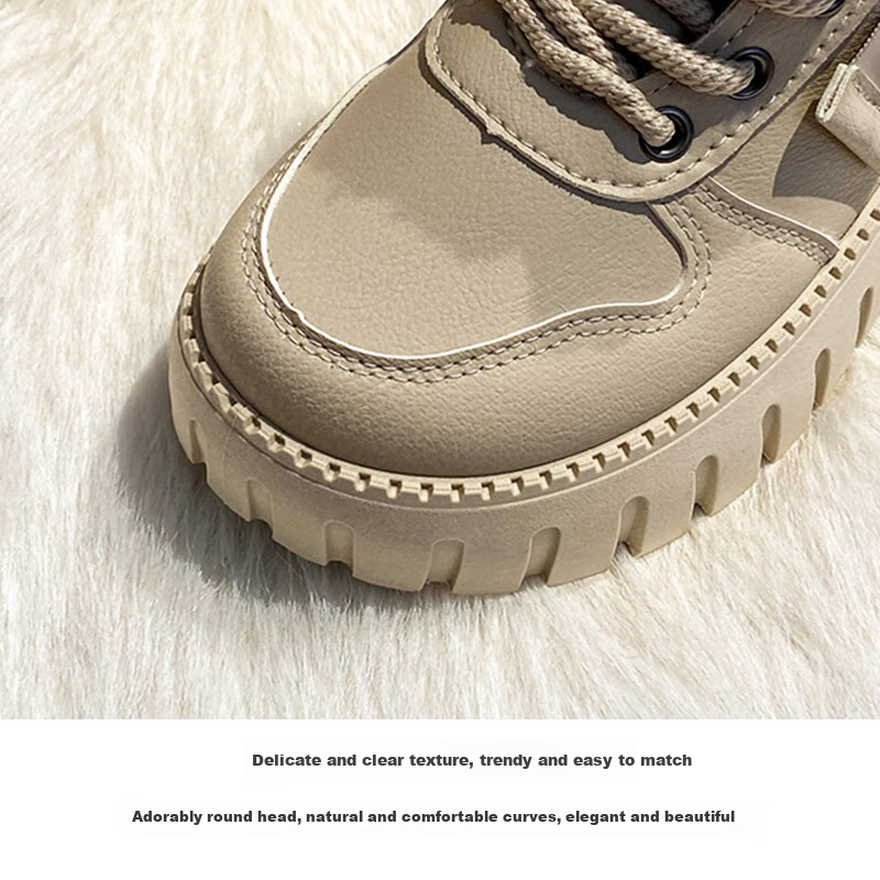 Cartelo Crocodile High-top Women's Winter Fleece-lined Casual Shoes Warm Cotton Snow Boots Sneakers 1646 Khaki Size 39