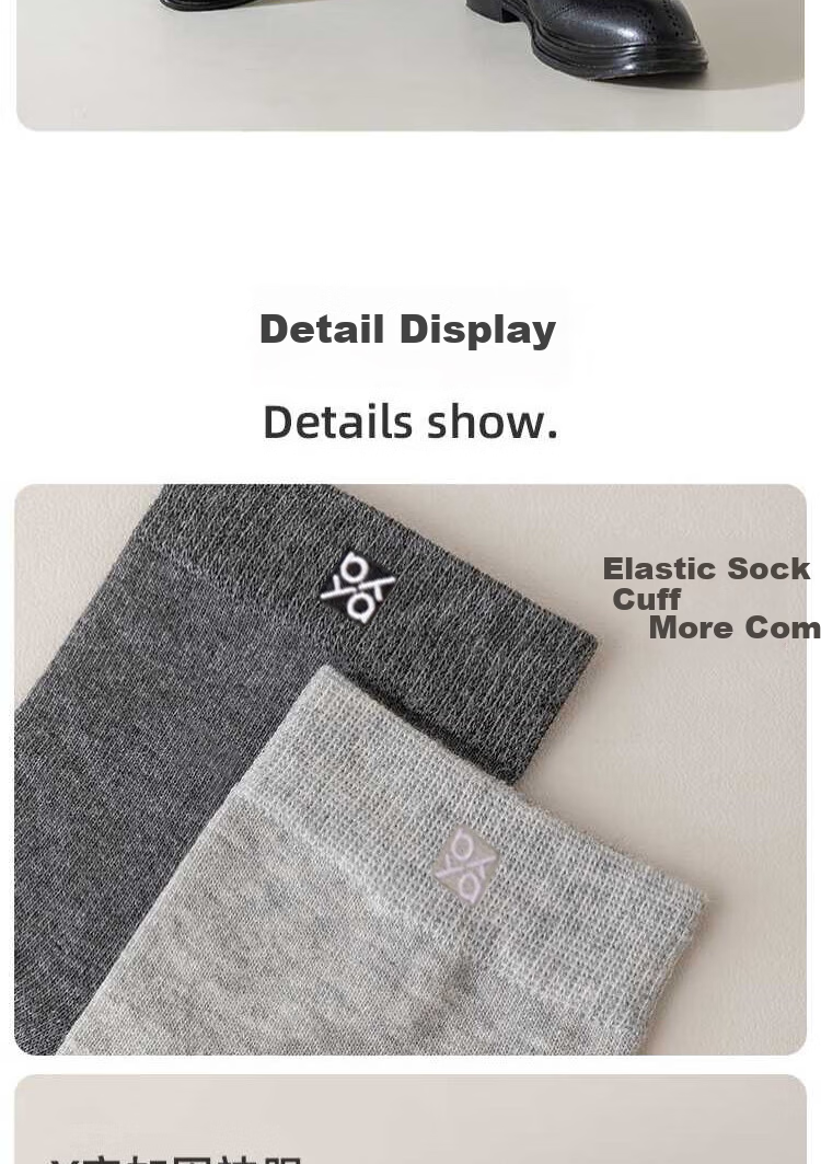 Yaya Men's Summer Socks [100% Cotton + 10A Antibacterial] Odor-Resistant, Sports Casual, Durable, Breathable Mid-Calf Socks 18
