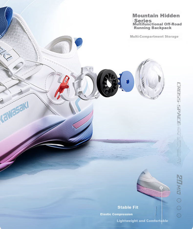 KAWASAKI Kids Badminton Shoes Traverse 2.0 Durable Unisex Sports Shoes B4412 Gray Black Size 36 12