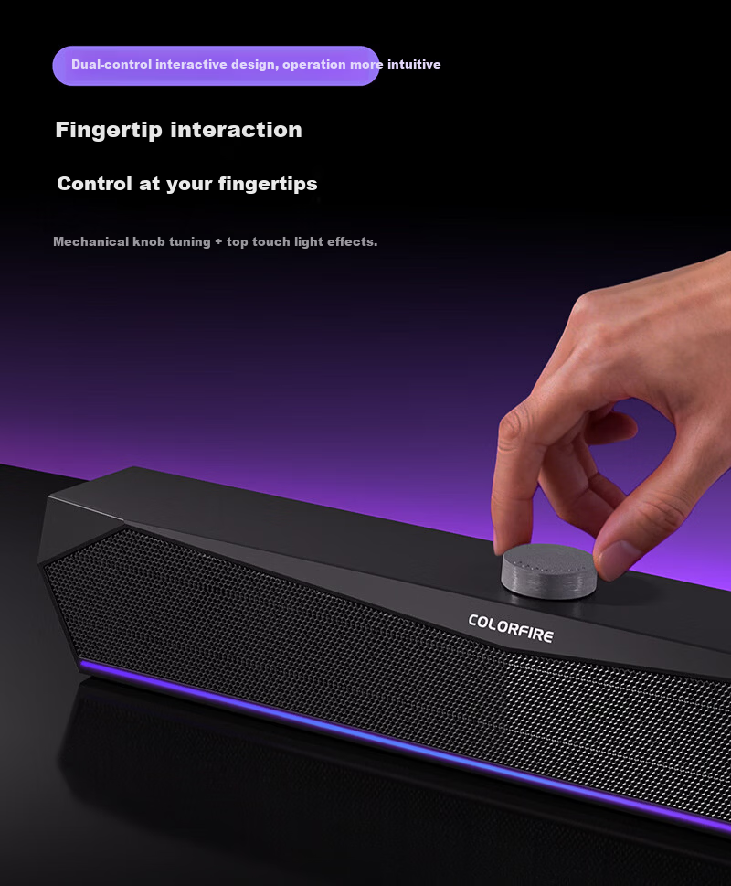 COLORFIRE Rainbow Illusion Gaming Virtual 7.1 Surround Sound RGB Water-Cooled Desktop Bluetooth 5.3 Computer Speaker USB Desktop Laptop Subwoofer CF3000 PRO 10