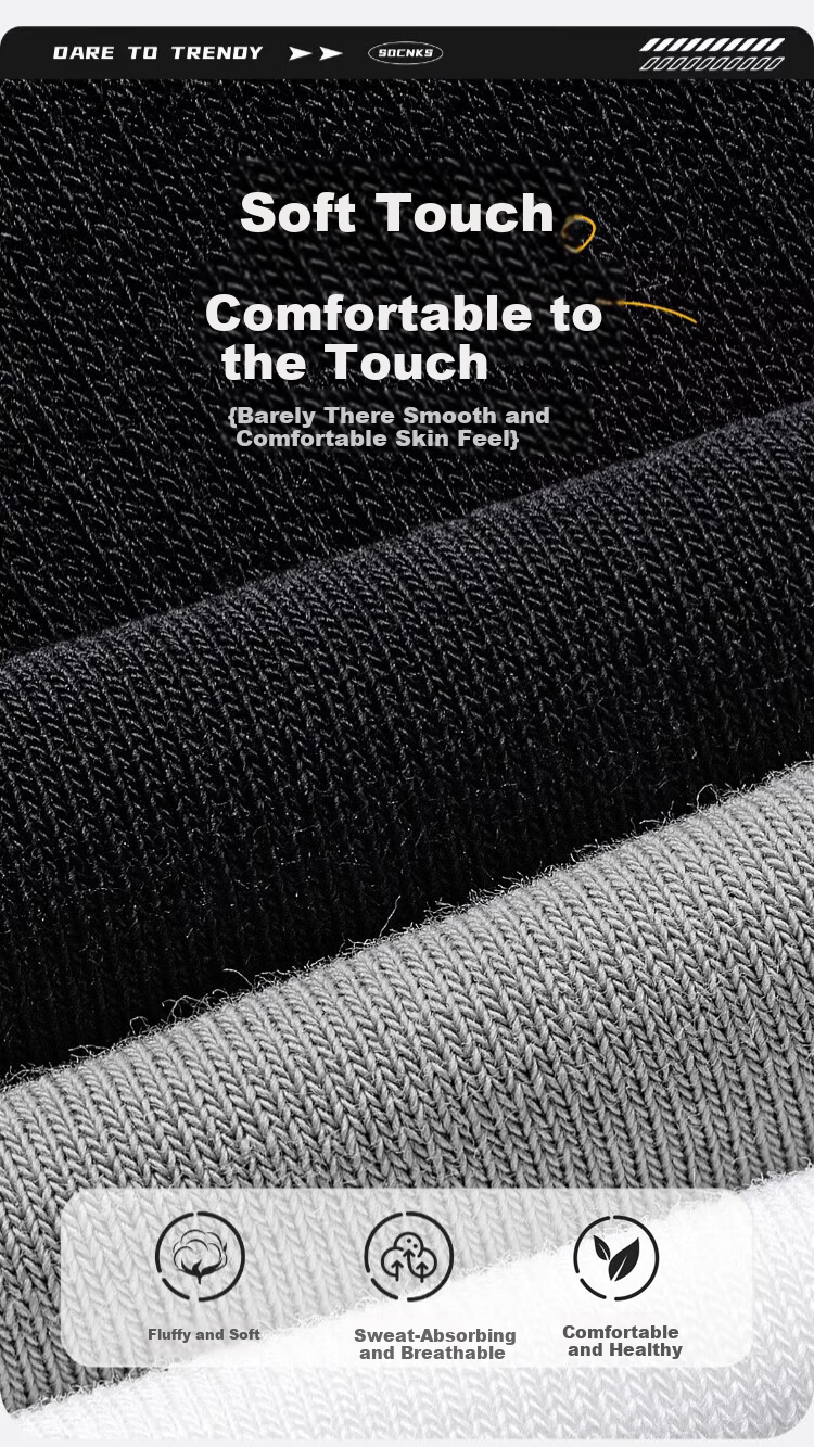 BADIGAO Disposable Socks for Men, Daily Wear, Extra Large Size, Thick Spring And Summer Socks, Mid-Calf Length, Travel-Friendly, No-Wash, Odor-Resistant 3