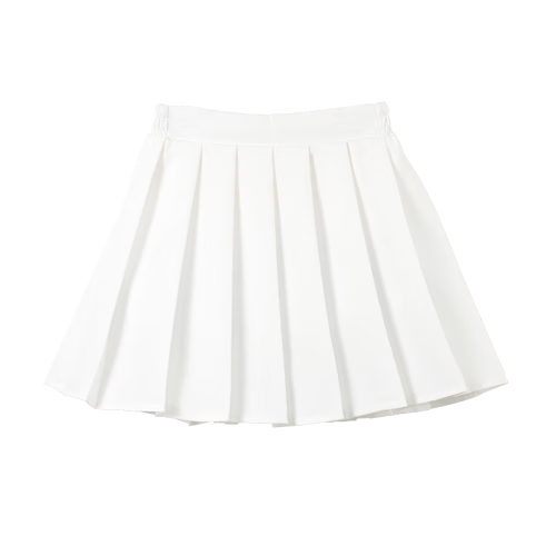 Mark Fairwhale Pleated Skirt Girls Short Skirt School Style Summer 2026 New JK Skirt Children's Sports Skirt White 160