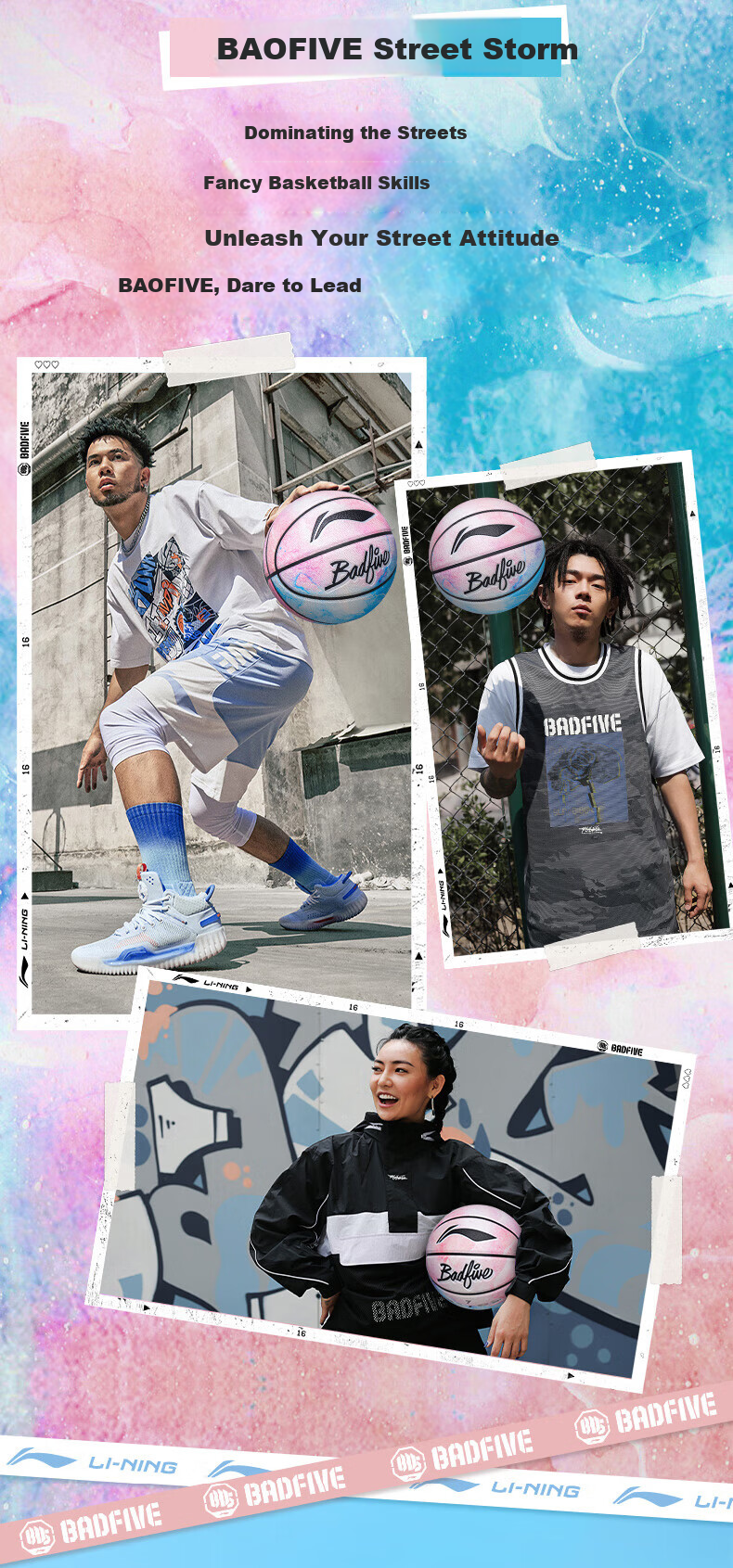 Li-Ning Basketball Adult Size 7 for Ages 12-18 Junior High School Indoor Outdoor Professional Game Ball Boys Gift 2
