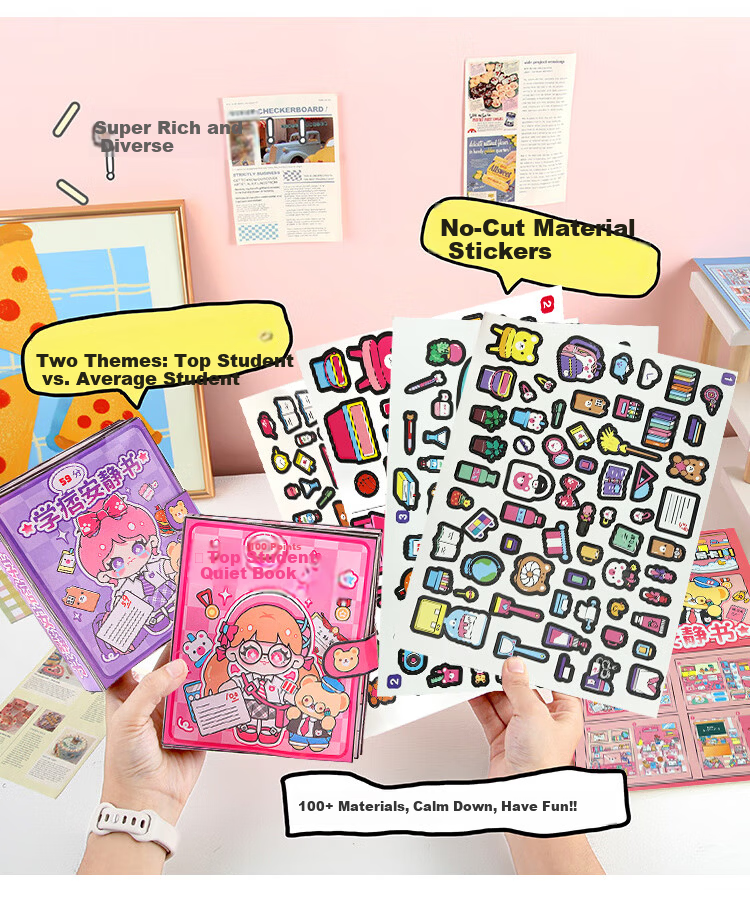 Baili Frost Top Student Quiet School Handmade DIY Material Kit Dress-up Stickers Children's Toy 3-6 Years Children's Day Gift 2