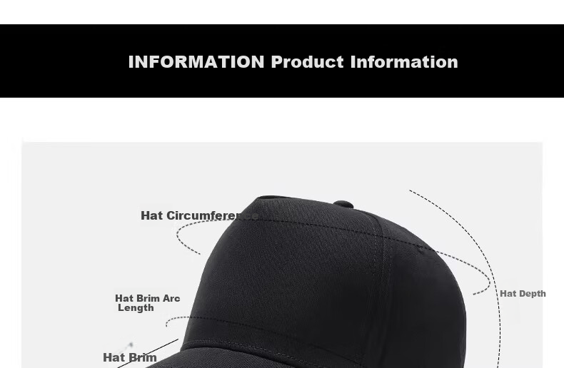 Miiow Men's Summer Deep High-Top Hat Casual Black Baseball Cap Sunshade Duckbill Hat 15