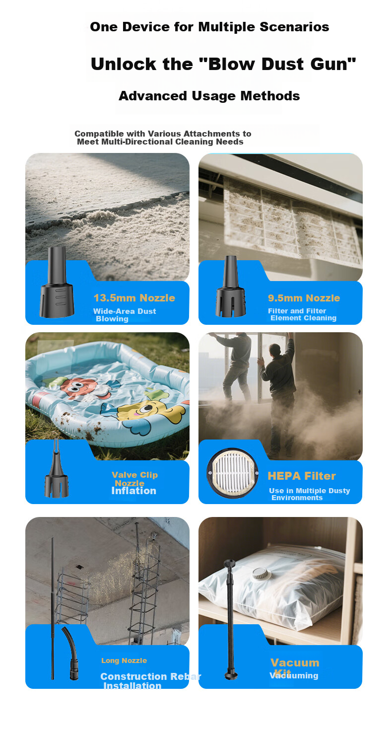 Dayi Lithium Battery Brushless Dust Blower Fan 20-215 (Bare Machine) Industrial Strong Wind Blower 11