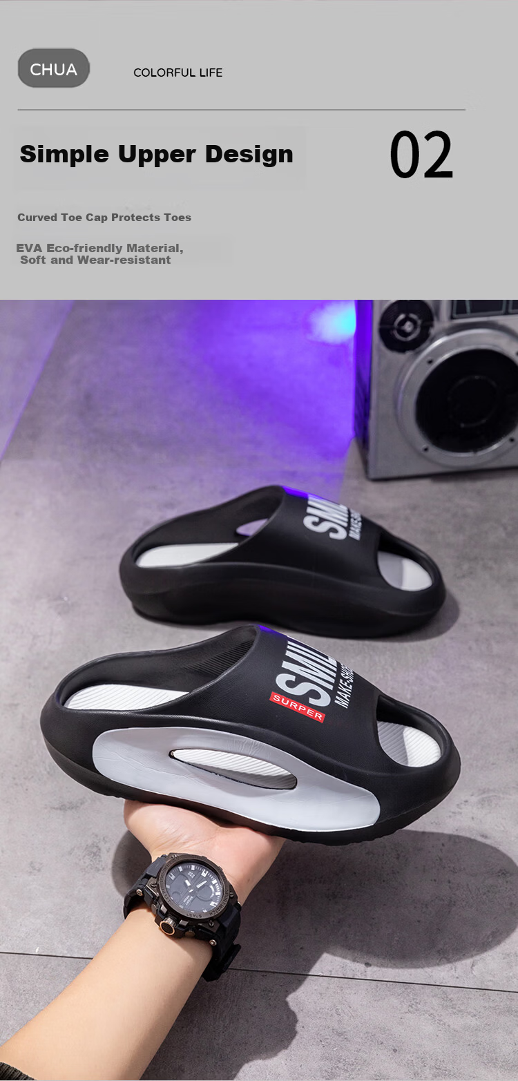 YUZHAOLIN Men's Summer Thick-Soled Casual Slippers Trendy Cool Slippers for Home and Outdoor 2