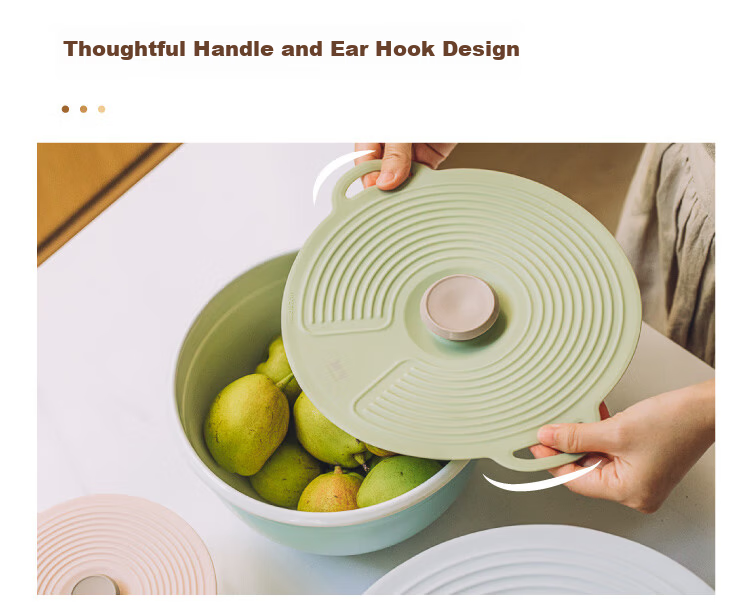 Shuke Silicone Food Storage Bowl Cover Microwaveable Splash-Proof Seal Lid 9