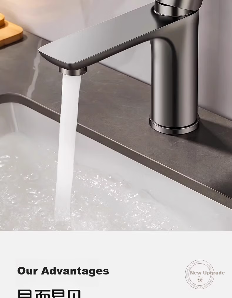 Baihan Basin Faucet Dual Control Hot and Cold Water Mixer Tap for Bathroom Washbasin Lead-Removing Purified Water Faucet 2