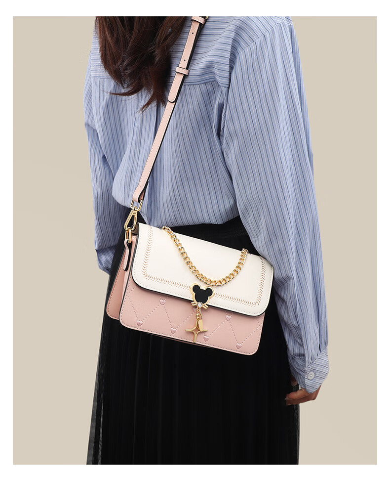 Love Sea Cowhide Leather Women's Shoulder Bag Crossbody Bag Trendy Underarm Bag Boutique Birthday Gift High-End Feel for Girlfriend Wife 23
