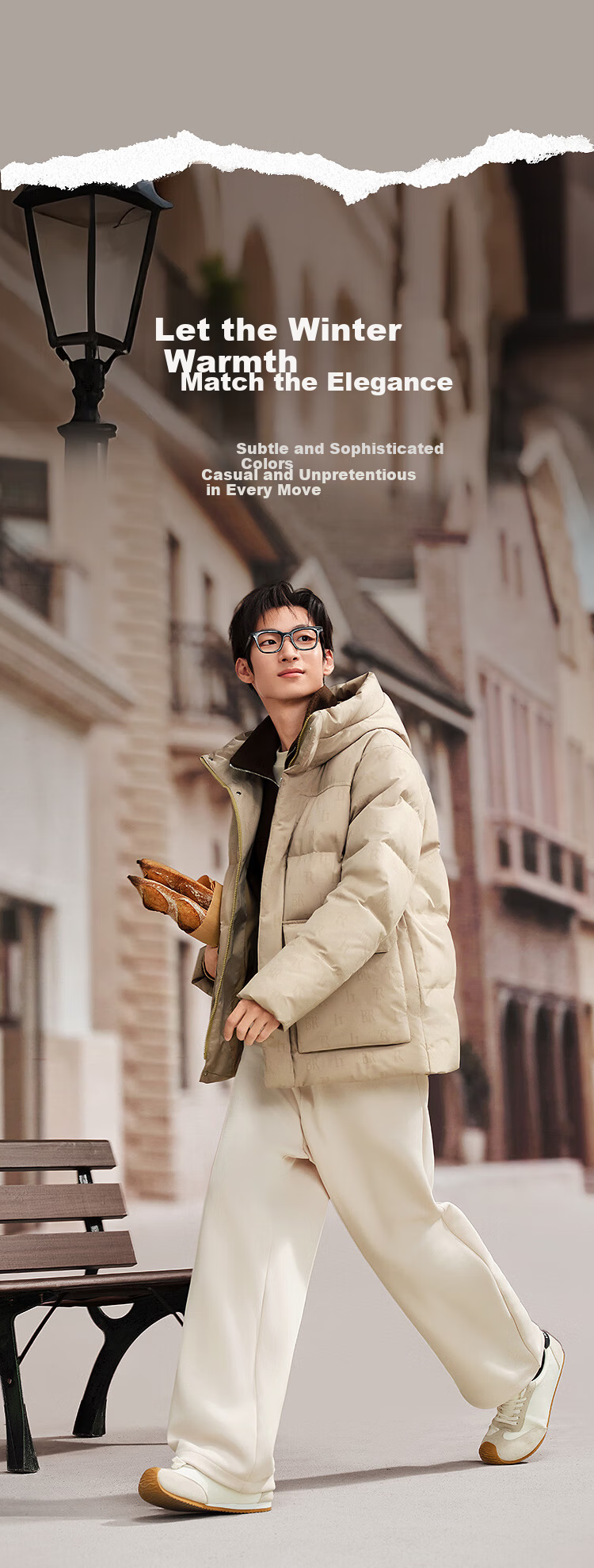 BOSIDENG Men's Off-Season 90% Down Thickened Hooded Loose Short Casual Warm Jacket 4