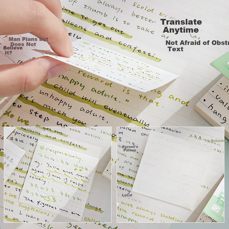 Class 3-2 Expandable Sticky Notes Label Paper High-Quality Adhesive Notes for Students Exam Study Reusable Strong Adhesion Grid Expandable Sticky Notes 40 Sheets