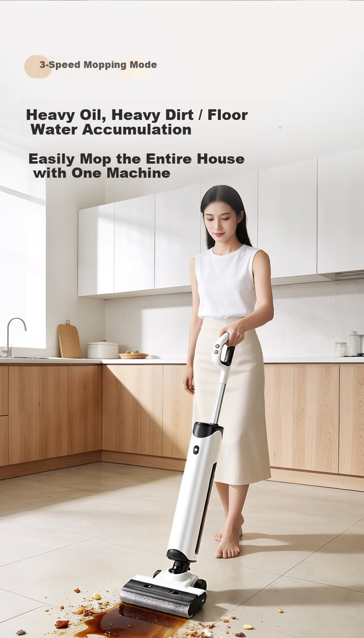 JD Jingzao Little Orca Plus Floor Washer 21KPa Suction 100℃ Hot Water Cleaning Wireless 3-in-1 Home Mop Vacuum Self-Cleaning Floor Cleaner Mother's Day Gift for Mom 16