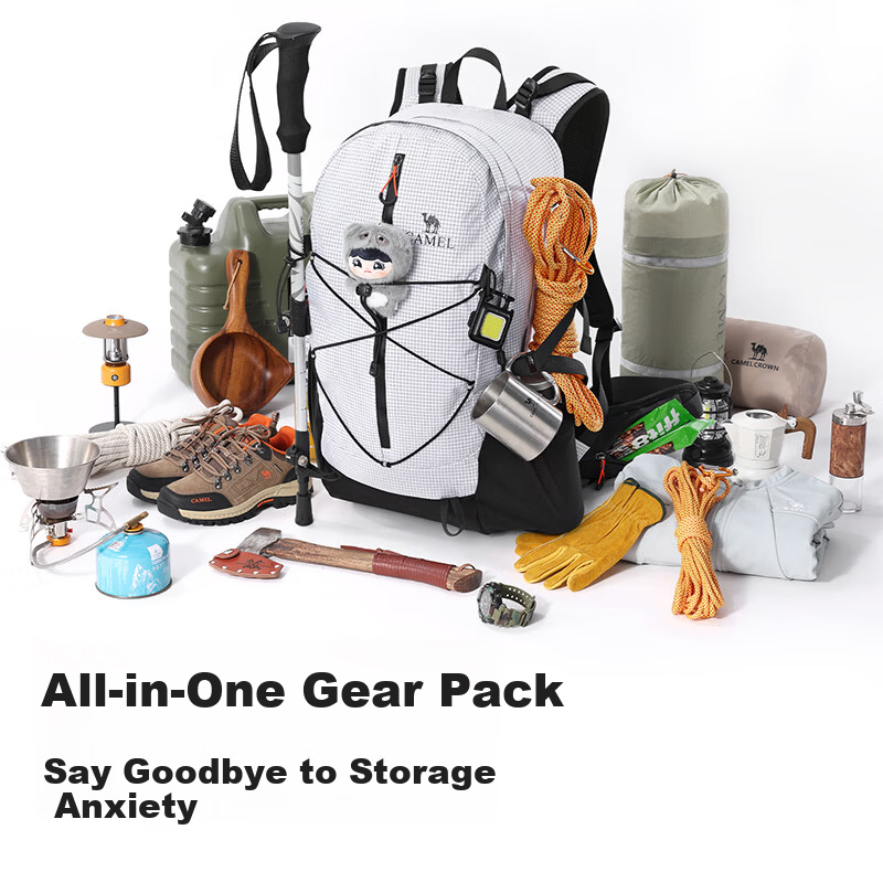 CAMEL Outdoor Mountaineering Backpack Large Capacity Travel Double Shoulder Bag Lightweight Hiking Climbing Tourism Backpack 576BB38033