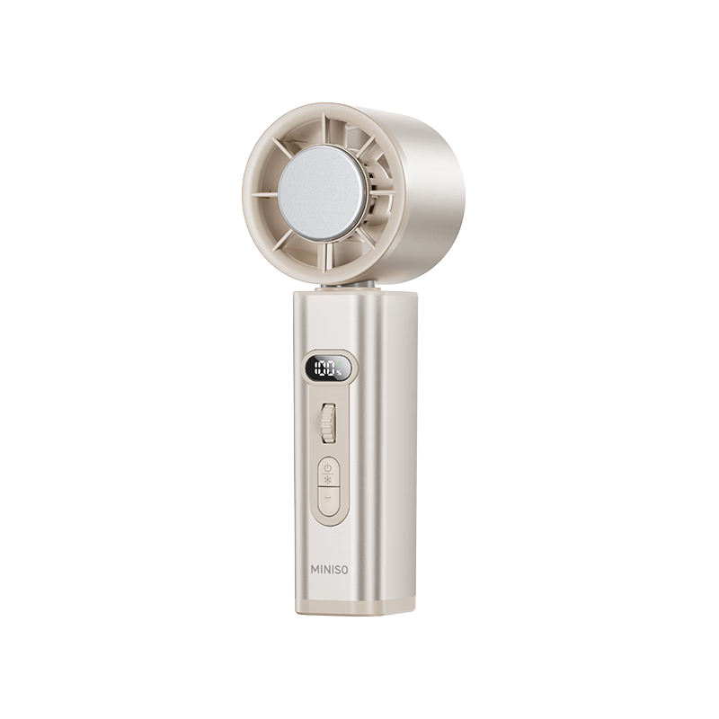 MINISO Handheld Mini Fan 2026 New Semiconductor Cooling Strong Wind Long Battery Life Rechargeable Desktop Silent USB Portable Air Conditioner