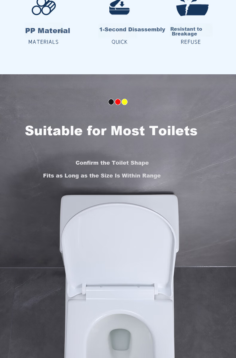 JROR [Germany] Universal V-Shaped Thickened Toilet Seat Cover Slow-Closing Pressure-Resistant Toilet Ring 6