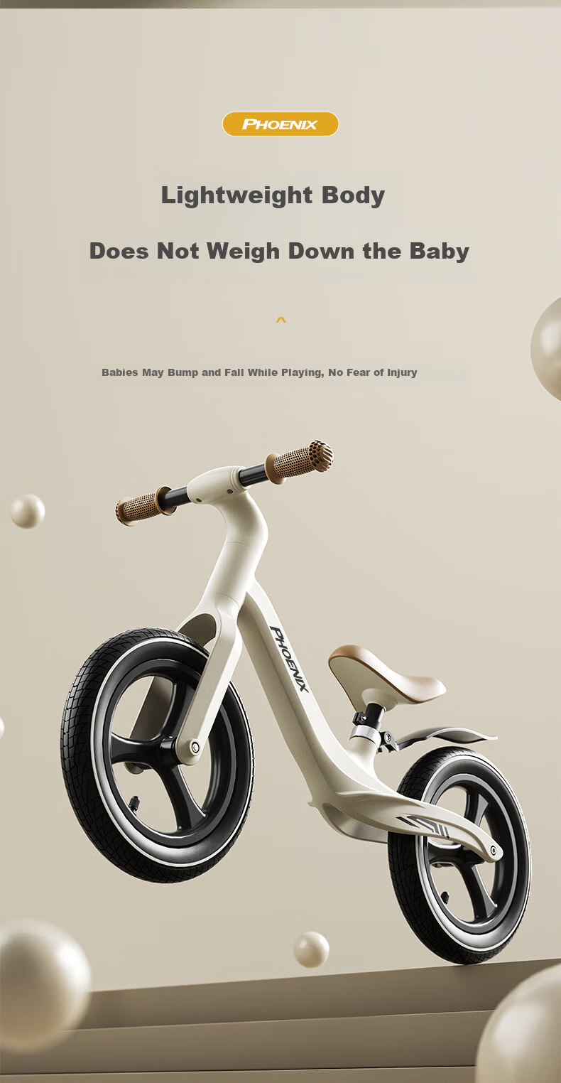 Phoenix Children's Balance Bike with Shock Absorption, for Ages 2-3 Kids' Scooter, 14-Inch Gift 9